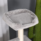 PawHut 47" Cat Tree Tower with Ladder and Scratching Posts - Ball-MDF board built with a bottom base to keep upright and stable 