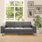 HOMCOM Modern Three Seat Linen Upholstery Lounge Sleeper - Dark Grey-Wrapped in cozy and supportive foam cushioning   
