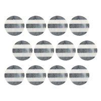 Maxwell & Williams Coaster Collective Round Charcoal Grey/White Marble Coaster - 12 Pack-Made of Heat Resistant Ceramic