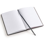 Eccolo Hard Cover Journal - 6" x 8" - Lined - 128 Sheets - Silver Plaque -Includes ribbon bookmark for added convenience