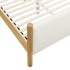 Modway Maven Queen Size Boucle Upholstered Platform Bed - Feather Oak-7