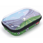 ZIPIT Clear Top Soccer Pencil Case - Large Capacity Pencil Box for Boys-Playful clear top: Soccer-themed pencil case features a transparent lid with a field design and a built-in mini soccer ball that moves inside, adding an interactive detail while keeping supplies visible