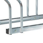 HOMCOM 3-Bike Bicycle Floor Parking Rack for Indoor and Outdoor Use - Silver-Space saving and lightweight item