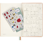 Moleskine 2026 Limited Edition Peanuts Snoopy 12-Month Hard Cover Weekly Planner - 5" x 8.25" - Cadmium Orange-Ivory-Coloured, 70 G/M2, Acid-Free Paper