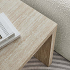 Modway Mirella Faux Travertine Side Table - Travertine-Assembly Required