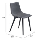 Zuo Daniel Dining Chair - Grey - Set of 2-6