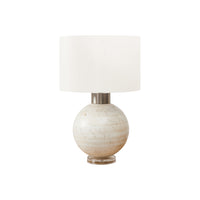 Monarch Specialties 27" H Contemporary Table Lamp - Beige Resin / Ivory / Cream Shade-Illuminate your space with this contemporary 27"h table lamp, featuring a chic beige resin body with a textured finish resting on a clear acrylic base and topped with a soft ivory fabric shade, perfect for setting up in a fashionable living room, office, or bedroom