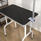 PawHut Foldable Pet Grooming Table for Dogs Cats Non-slip Surface - Black-Stainless steel arm and hardware provide maximum durability