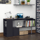 HOMCOM 55" L-Shaped Desk - Black-Material: Particle Board 