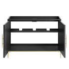 Modway Awaken 48" Double or Single Sink Compatible Bathroom Vanity Cabinet - Black-Spacious Storage