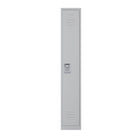 Ceha RH Series 1-Tier Locker with Louver Vents and Recessed handle - Bank of 1 - Light Grey-Built to withstand heavy daily use
