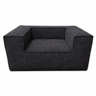 Exform SLOANE Sofa-In-a-Box Single Seat Arm Chair - Black-Single-Seater Sofa, Modular Minimalist Sofa