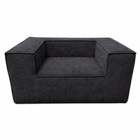 Exform SLOANE Sofa-In-a-Box Single Seat Arm Chair - Black-Single-Seater Sofa, Modular Minimalist Sofa