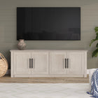 Hudson&Canal Thornwell TV Stand for TV's up to 78" - Alder White-Constructed of sturdy MDF materials in a wood-look alder white finish