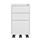 Ceha MDG Series Box-Box-File Mobile Pedestal - Traffic White -Versatile Filing: 100% extractable drawers support letter- or legal-sized files for easy access.