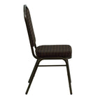 Flash Furniture HERCULES Series Crown Back Stacking Banquet Chairs with Gold Vein Frame - Brown - 4 Pack-Crown Back Design