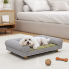 PawHut Small Pet Sofa - Grey-Soft armrests give your pup a comfy, safe mini sofa 