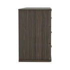 Manhattan Comfort Clifford Traditional 6-Drawer Double Dresser - Walnut-Versatile Design: Complements modern and transitional bedroom interiors