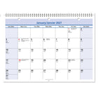 AT-A-GLANCE 2027 QuickNotes Monthly Wall/Desk Calendar - 8" H x 11" W - Bilingual-12 months: January 2027 - December 2027