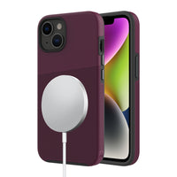 AXS PROTech Plus MagSafe Compatible Sleek Dual-layered Anti-Shock Case for Apple iPhone 14 - Sangria-MagSafe Compatible