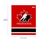 Hilroy Hockey Canada Primary Notebook - 10-1/2 H x 8-5/8" W - Red/Black-Perforated pages