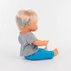 Miniland Educational Baby Doll Caucasian Girl with Hearing Aid 15" - Polybagged-Anatomically correct