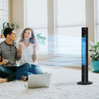 HOMCOM 46" H Freestanding Tower Fan for Home with Oscillating and 12H Timer - Black-70-degree oscillation function direct exactly the air flow where you need it to 