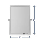 Quartet Double‑Sided Desk Mirror & Dry Erase Board - 5" x 7" - Silver Frame-Reusable & Eco‑Friendly: Write, wipe, and reuse-no sticky notes required