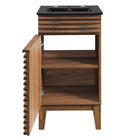 Modway Render 18" Bathroom Vanity - Walnut/Black-Assembly Required