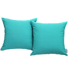 Modway Convene Outdoor Patio Pillow Set - Turquoise - Set of 2-Water & UV Resistant