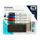 Quartet DryGuard Dry Erase Marker Kit - 4 Chisel Tip Whiteboard Markers - Assorted Colours - 1 Cleaning Spray - 1 Whiteboard Eraser - 6 Piece Set-Easy erasing:The included Cleaning Spray and Eraser help you erase cleanly and easily, preventing stains and ghosting and ensuring your whiteboard stays spotless and ready for use