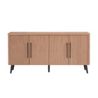 Manhattan Comfort Jodie 64.6" Mid-Century Modern Sideboard - Maple-Mid-Century Modern Sideboard and Buffet Stand for Dining Room and Living Room Use