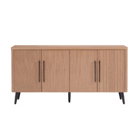 Manhattan Comfort Jodie 64.6" Mid-Century Modern Sideboard - Maple-Mid-Century Modern Sideboard and Buffet Stand for Dining Room and Living Room Use