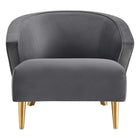 Modway Odyssey Performance Velvet Armchair - Grey-Weight Capacity: 331 lb