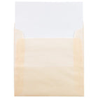 JAM Paper Square Translucent Vellum Invitation Envelopes - 5.5" x 5.5" - Spring Ochre Ivory - 25 Pack (1591909)-Quantity: 25 envelopes per pack