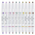 Zebra Mildliner Double-Sided Highlighter - Calm Color Set - 10 Set-Mild water resistant ink is translucent and excellent for layering