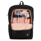 Swissdigital Design Katy Rose Tech Backpack - Black-RFID DATA PROTECTION: Travel with peace of mind. With an integrated RFID protection compartment, helps to protect your sensitive personal data (such as credit cards, passports, and driver's licenses) from being accessed by scanners.