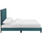 Modway Melanie Tufted Button Upholstered Performance Velvet Queen Platform Bed - Sea Blue-Padded Tufted Button Twin Headboard