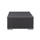Modway Sojourn Outdoor Patio Sunbrella Ottoman - Canvas/Navy-Ships Pre-Assembled