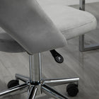 Vinsetto Armless Swivel Computer Desk Chair - Grey-Adjustable seat height to fit your desk and sitting style