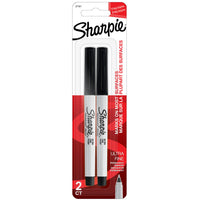 Paper Mate Sharpie - Permanent Marker - Ultra Fine Point - Black - 2 Pack-Precise, narrowed tip for extreme control