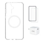 AXS Starter Kit - Ultra Clear MagSafe Case, Screen Protector and 30W Charger for Samsung Galaxy S26+-Drop-tested, scratch resistant phone case with shock absorbing air pockets  