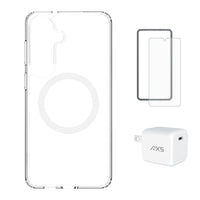 AXS Starter Kit - Ultra Clear MagSafe Case, Screen Protector and 30W Charger for Samsung Galaxy S26+-Drop-tested, scratch resistant phone case with shock absorbing air pockets  