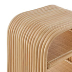 Modway Eve Curved Natural Rattan Side Table - Natural-7