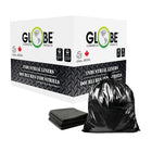Globe Commercial Xstrong Can Liner Garbage Bag - 35" x 50" - Black - 100 Pack-Open top can be tied easily
