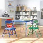 Flash Furniture Kids Colourful 5 Piece Folding Table & Chair Set-Set Includes: Square Table and 4 Chairs