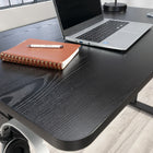 Sauder Miscellaneous Office Adjustable Height Desk - Black-BIFMA standard x5.5 for safety, durability, and structural performance