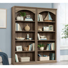 Sauder Arch 5-Shelf Bookcase - Salt Oak-Modular design: Two or more units can be positioned side-by-side to create a library wall for increased storage