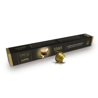 Caffitaly Soave Nespresso Compatible Capsules - 60 Pack-Pure Arabica espresso, with the full-bodied taste of Central-South American coffee, offering a pleasant and well-balanced rich flavor