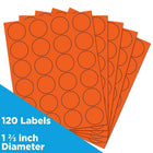 JAM Paper Round Circle Label Sticker Seals, 1 2/3 inch diameter, Orange, 3 Sets of 120 (147627053g)-Orange